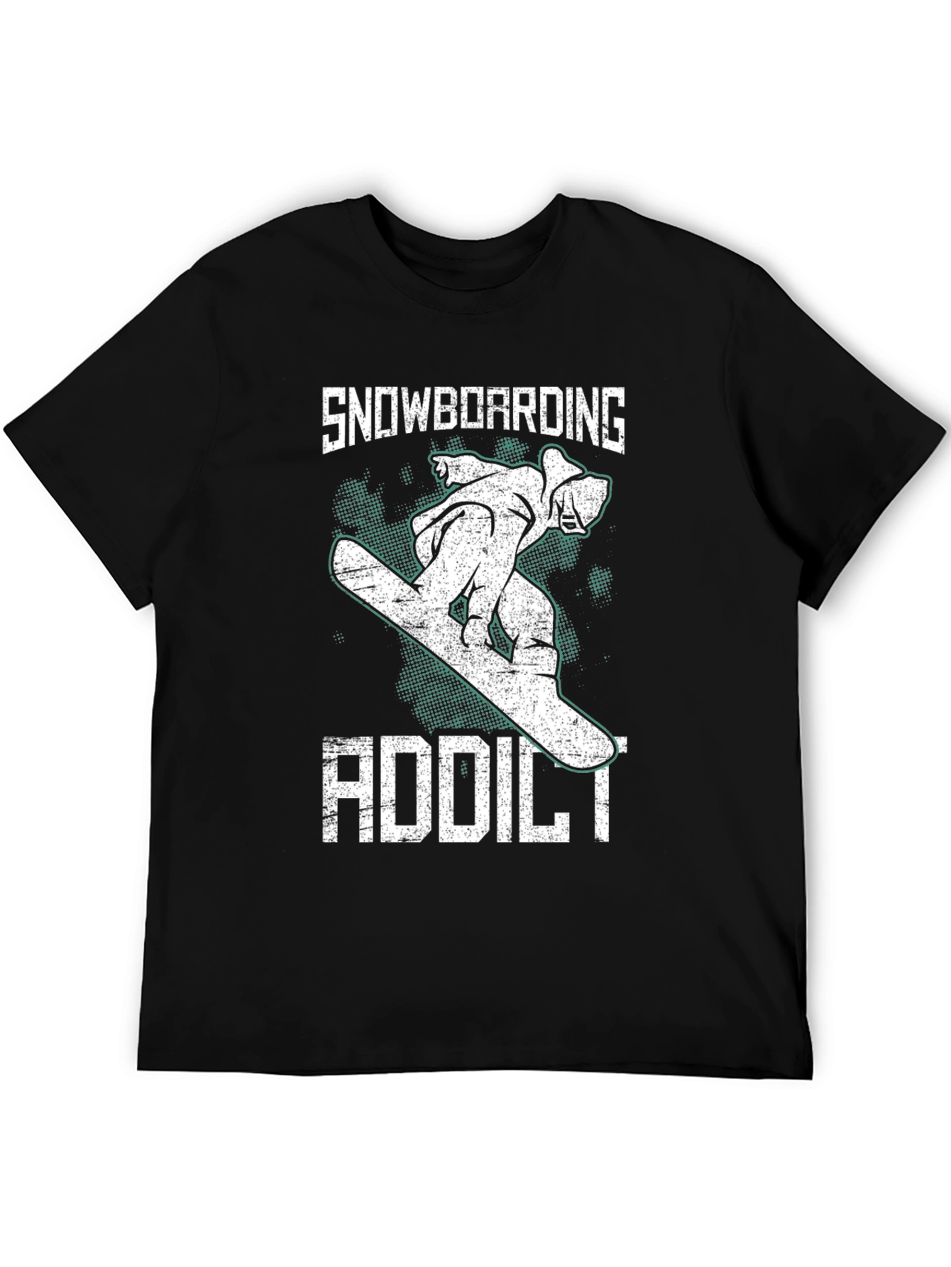 Snowboarding Addict Graphic Tee - Cool Sport T-Shirt