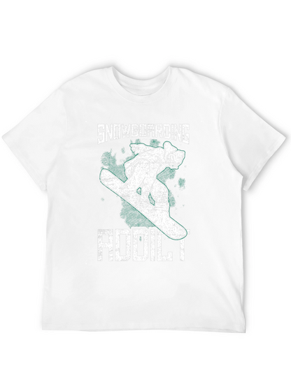 Snowboarding Addict Graphic Tee - Cool Sport T-Shirt