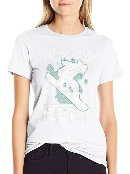 Snowboarding Addict Graphic Tee - Cool Sport T-Shirt