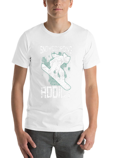 Snowboarding Addict Graphic Tee - Cool Sport T-Shirt