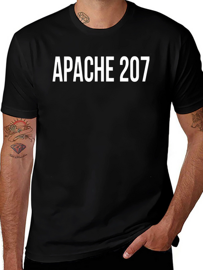 Apache 207 T-Shirt Black Crew Neck Cotton