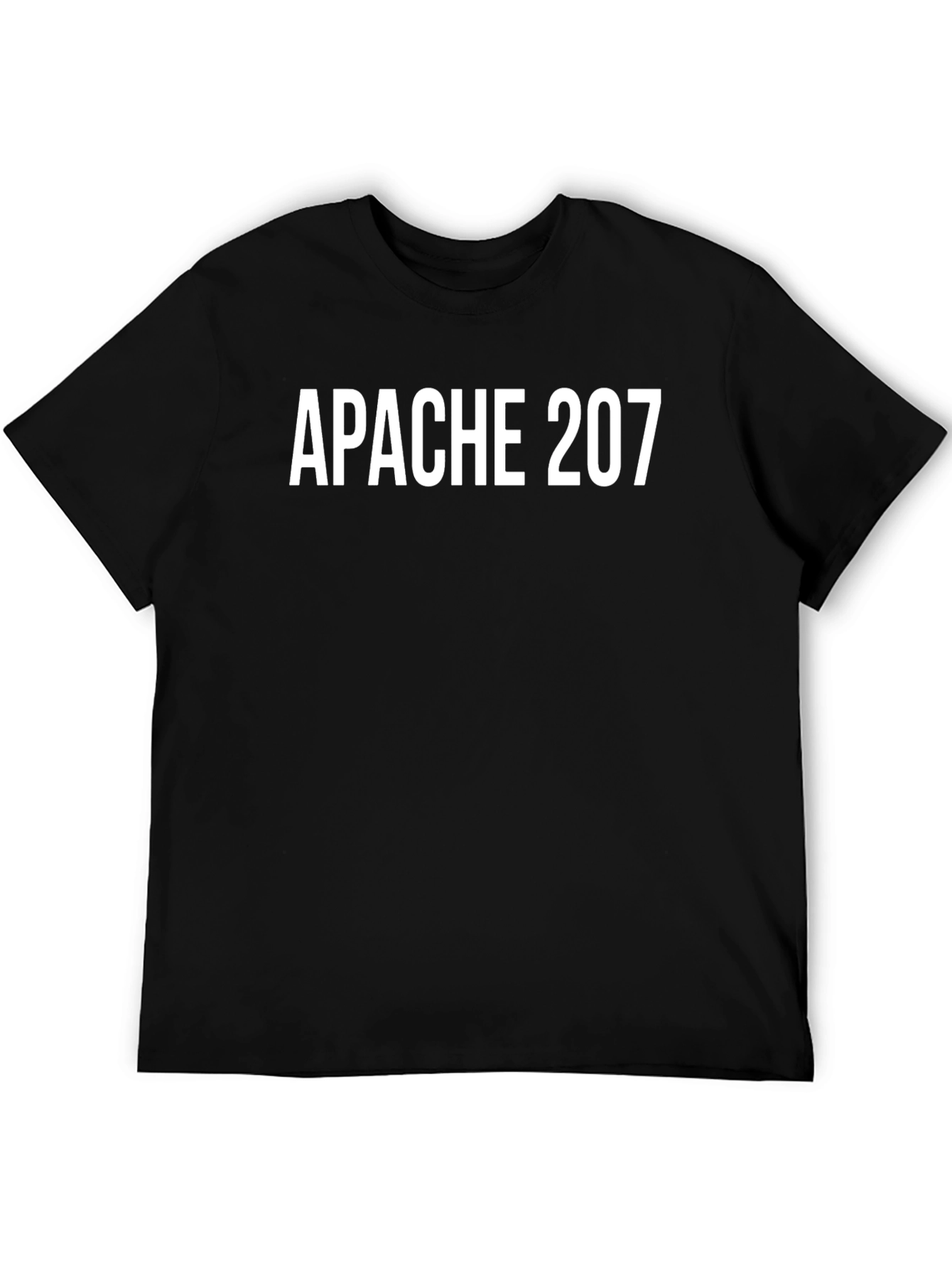 Apache 207 T-Shirt Black Crew Neck Cotton