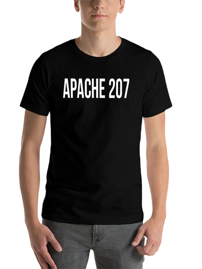 Apache 207 T-Shirt Black Crew Neck Cotton