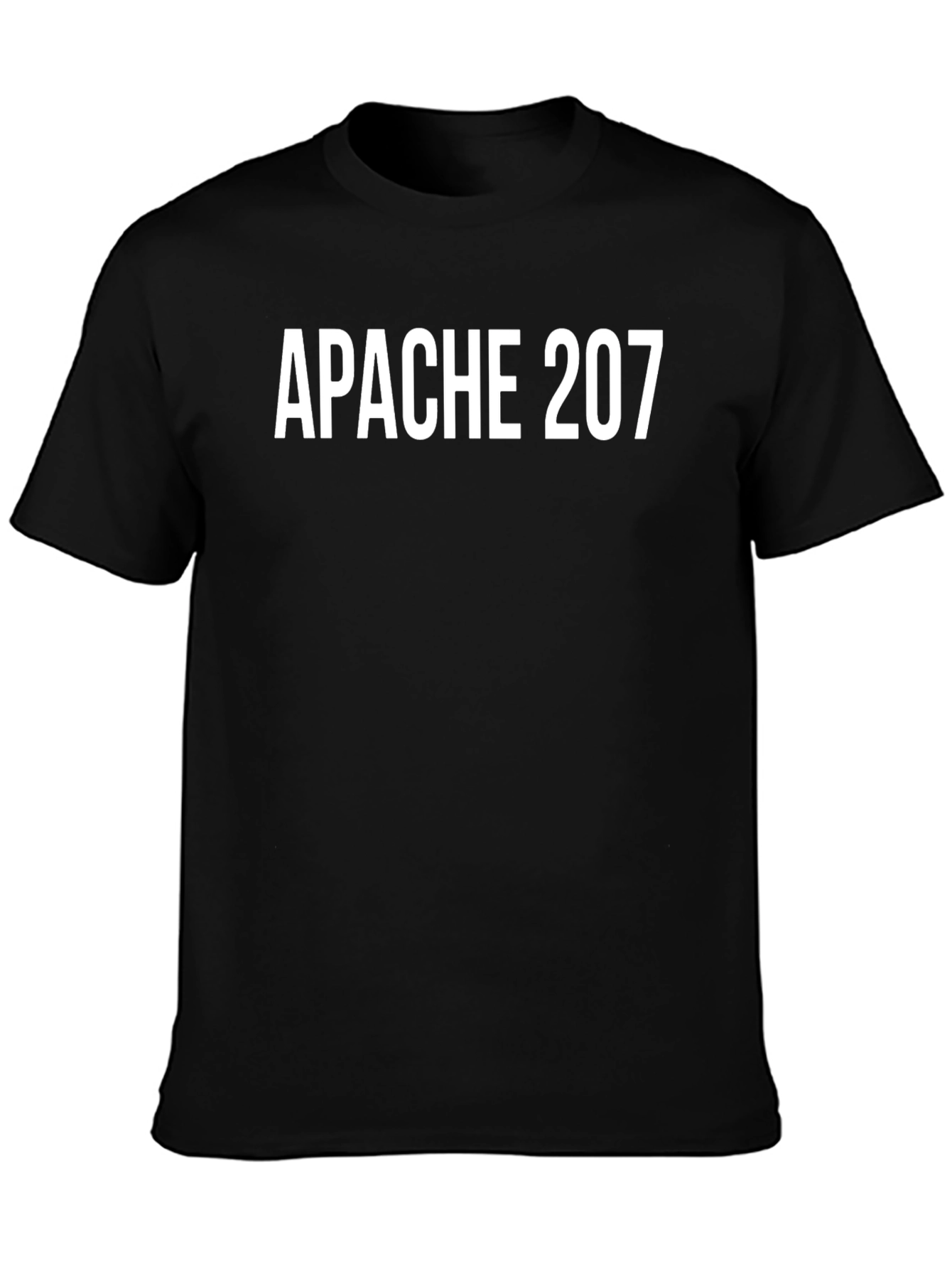 Apache 207 T-Shirt Black Crew Neck Cotton
