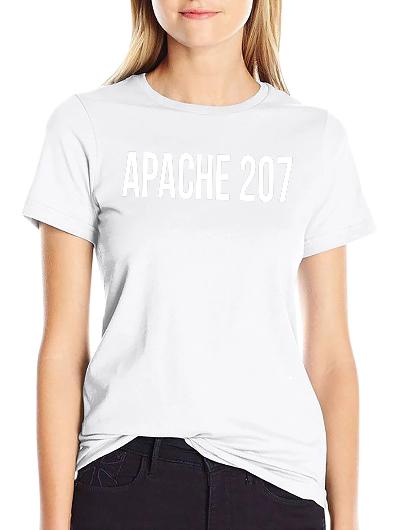 Apache 207 T-Shirt Black Crew Neck Cotton