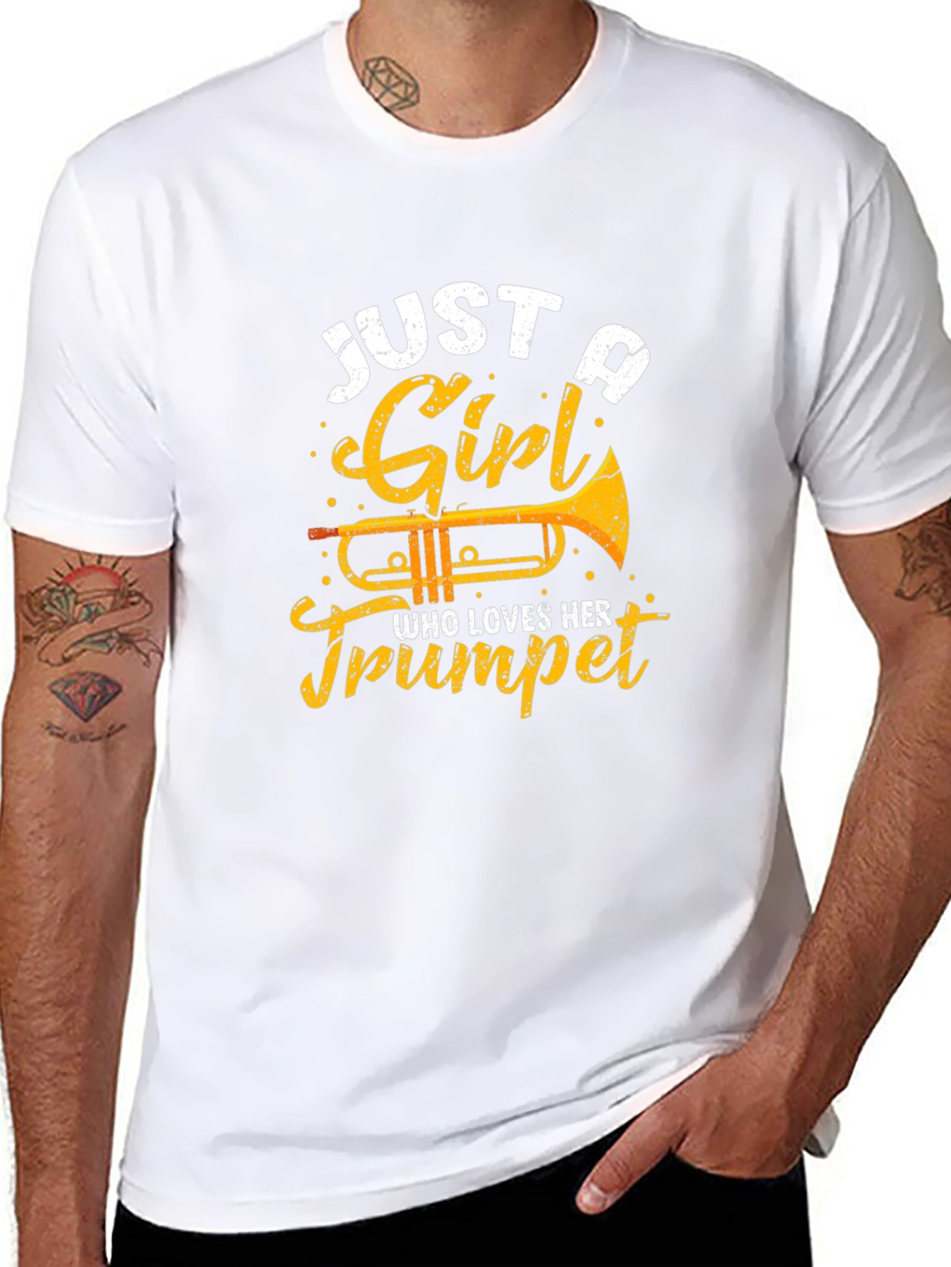 Just A Girl Who Loves Her Trumpet Black T-Shirt