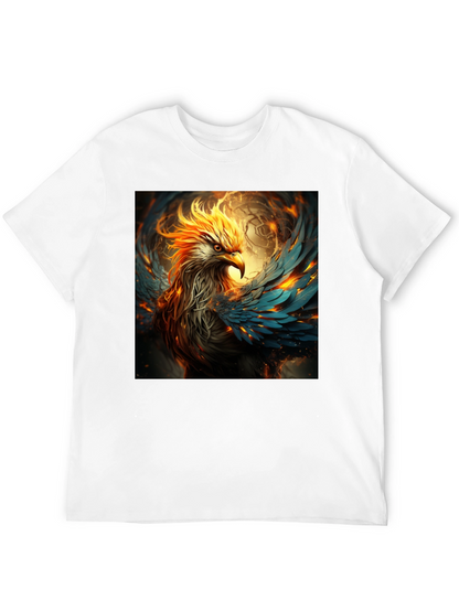 Fiery Phoenix Graphic Tee - Bold Black T-Shirt