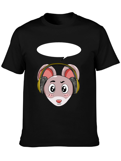 Cool Mouse with Headphones T-Shirt
