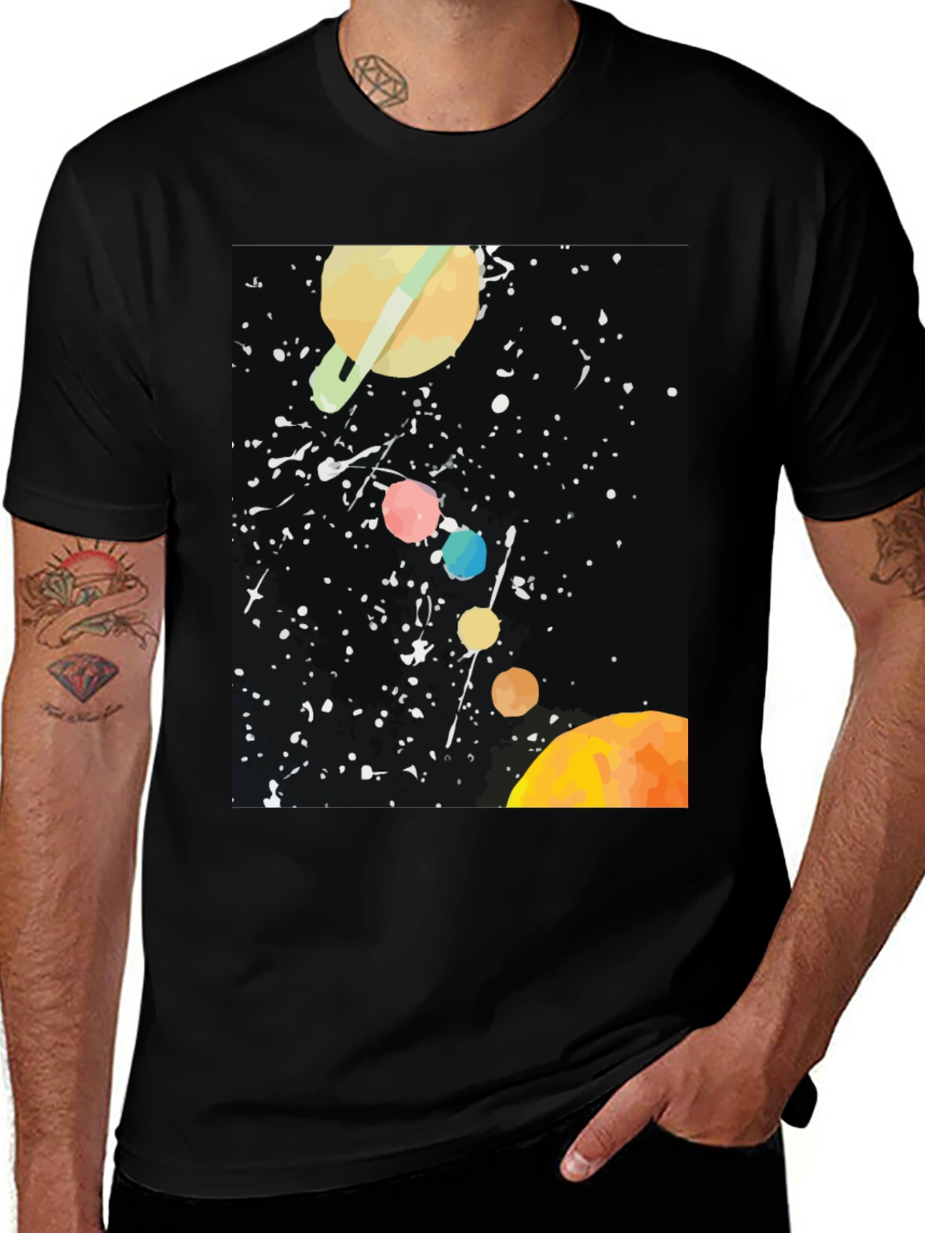 Cosmic Planets Graphic Tee