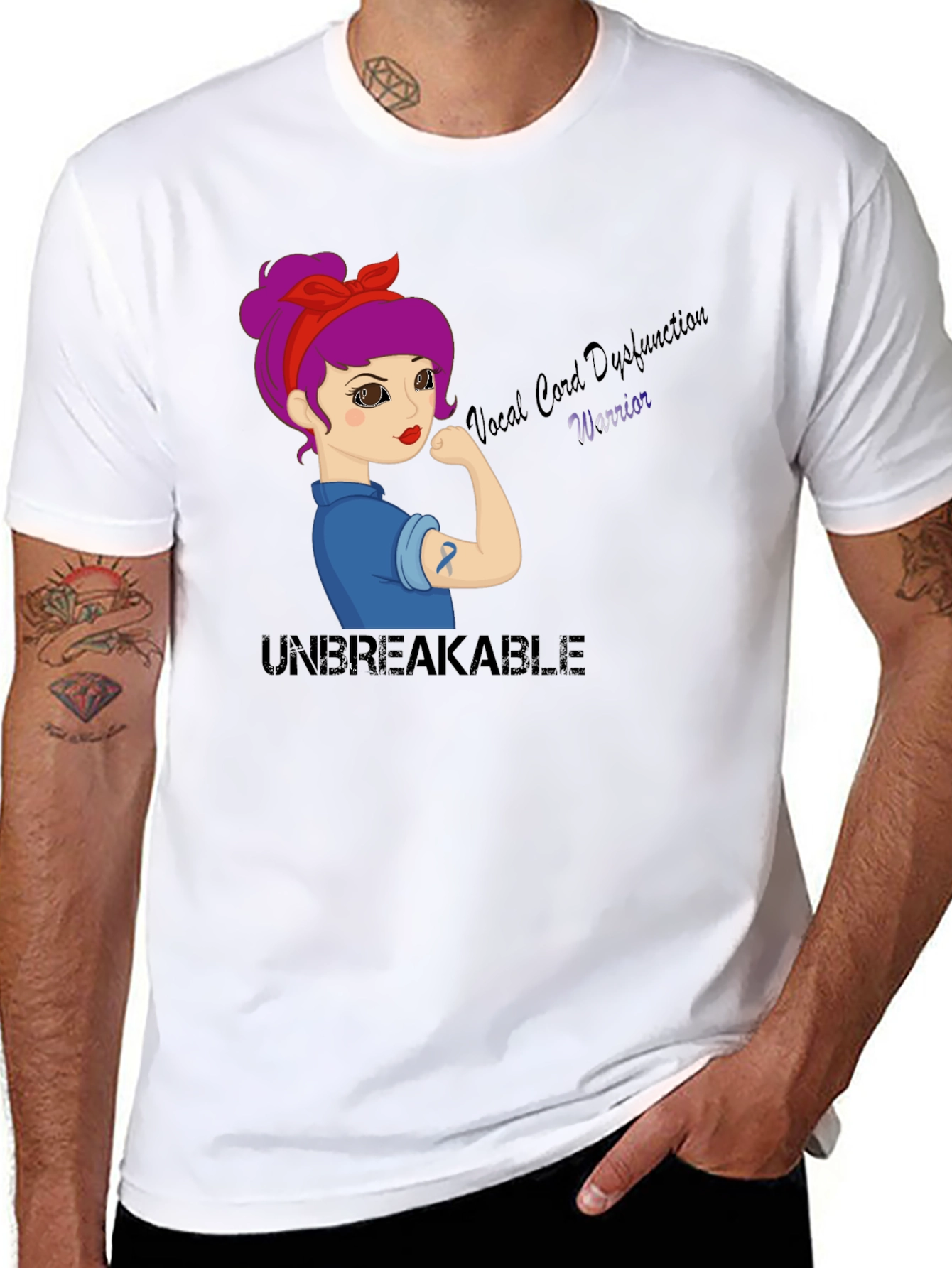Vocal Cord Dysfunction Warrior T-Shirt