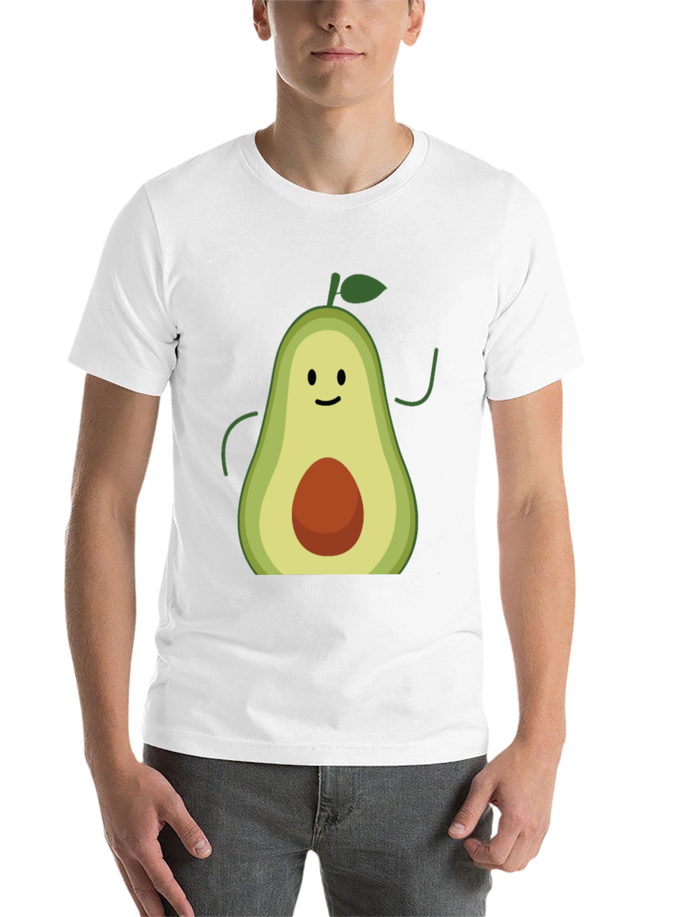 Avocado Graphic Tee - Black Cotton T-Shirt