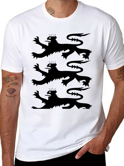 Triple Lion Rampant Graphic Tee - Black