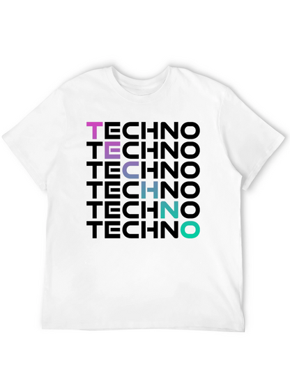 Techno Gradient T-Shirt - Bold Graphic Print