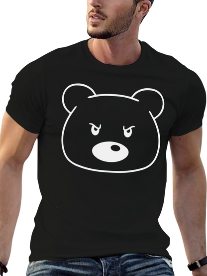 Mens Black Bear Graphic T-Shirt
