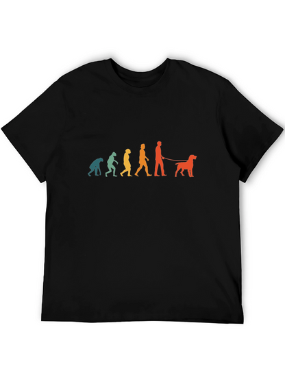 Evolution of Dog Walker T-Shirt - Black