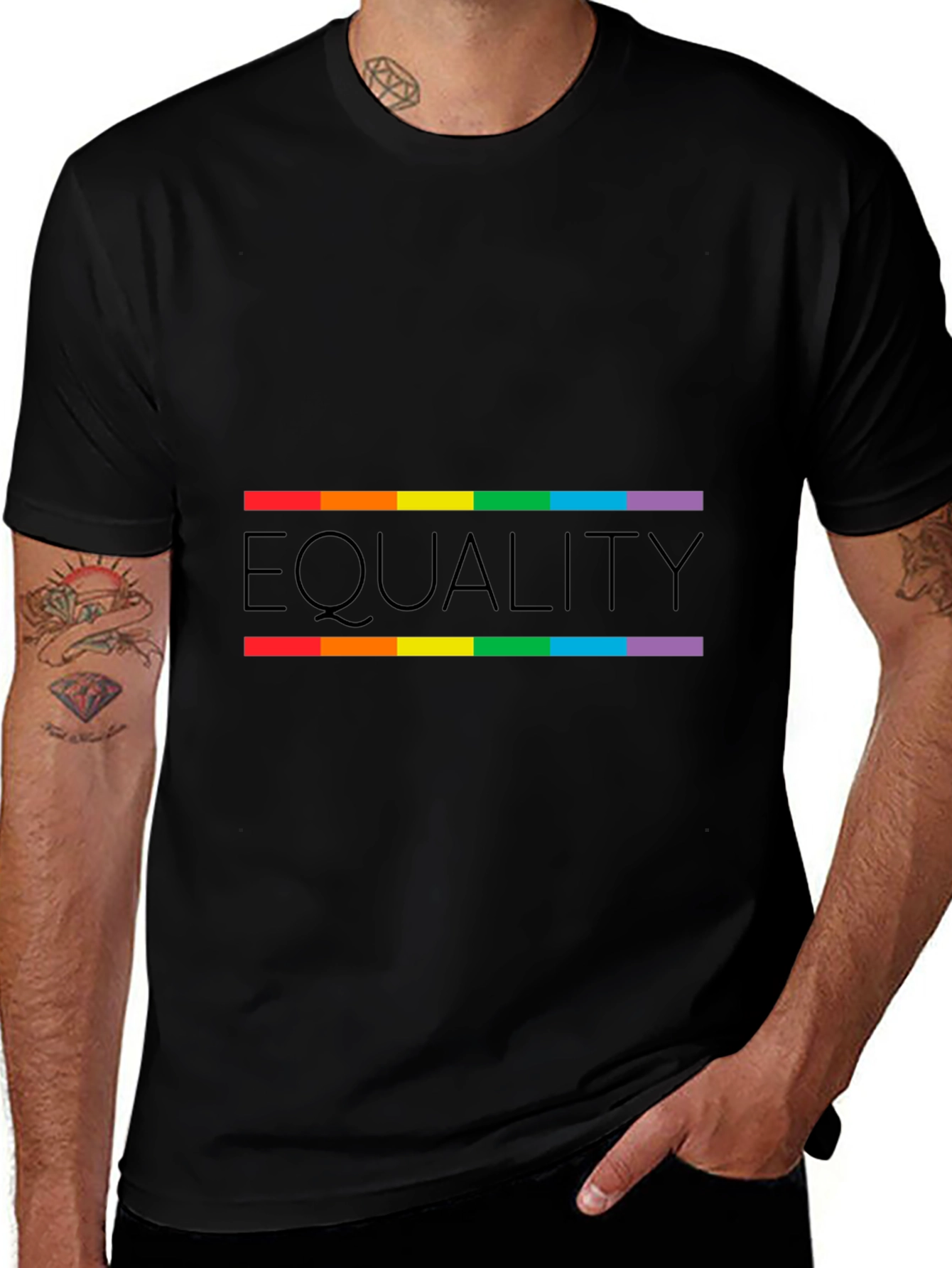 Equality Rainbow Pride Graphic T-Shirt