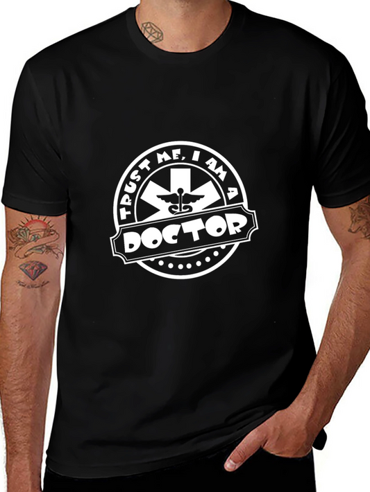 Trust Me I Am A Doctor Black Graphic Tee