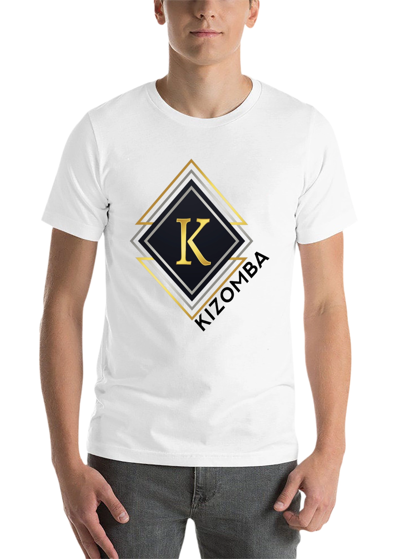 Stylish Black T-Shirt with Geometric K Design
