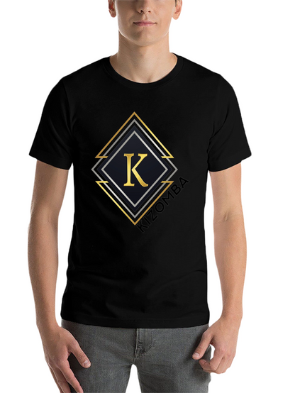 Stylish Black T-Shirt with Geometric K Design