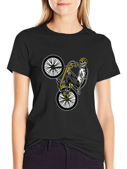 Skeleton Biker T-Shirt - Black