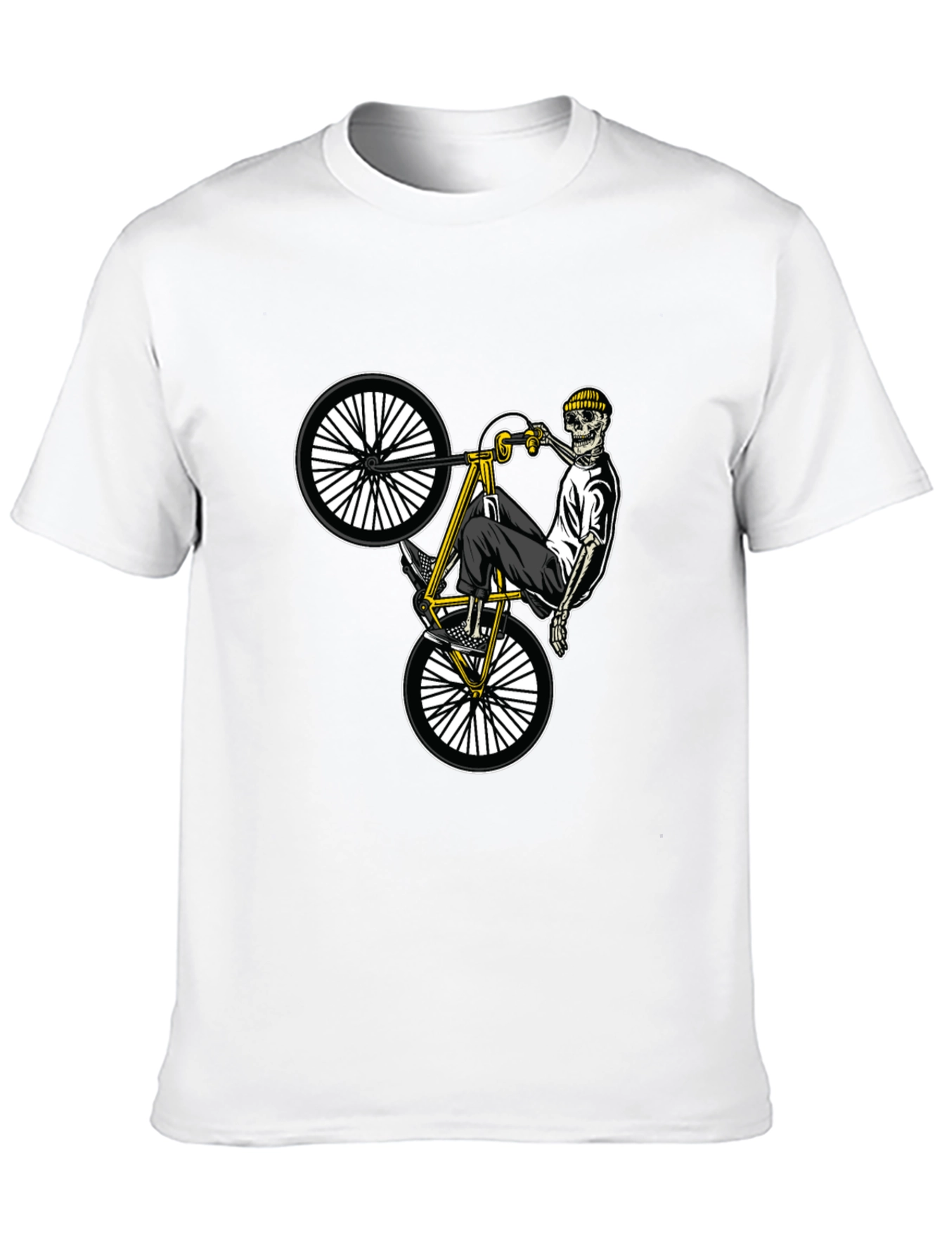 Skeleton Biker T-Shirt - Black
