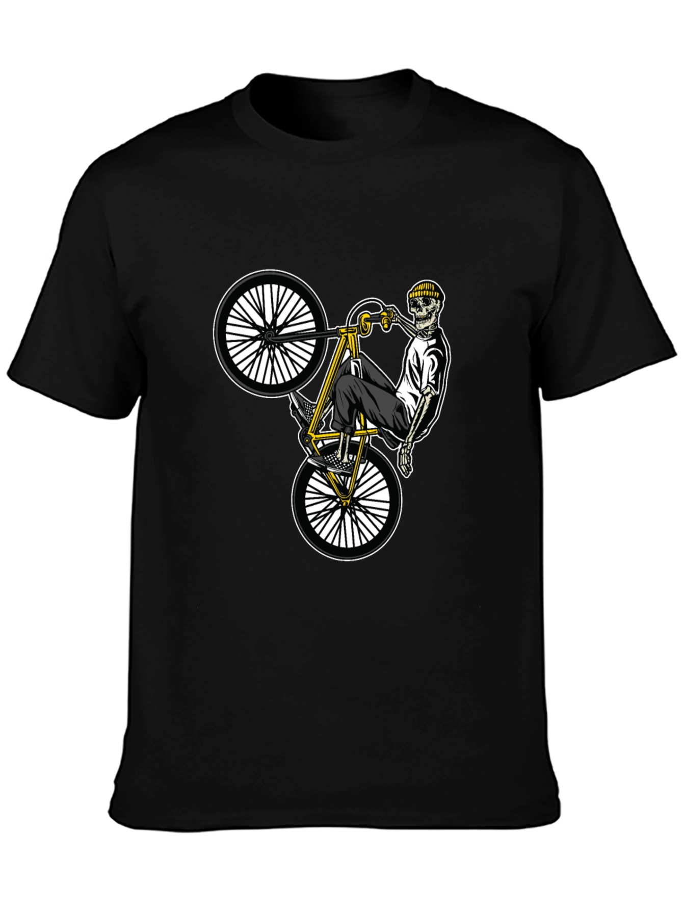 Skeleton Biker T-Shirt - Black
