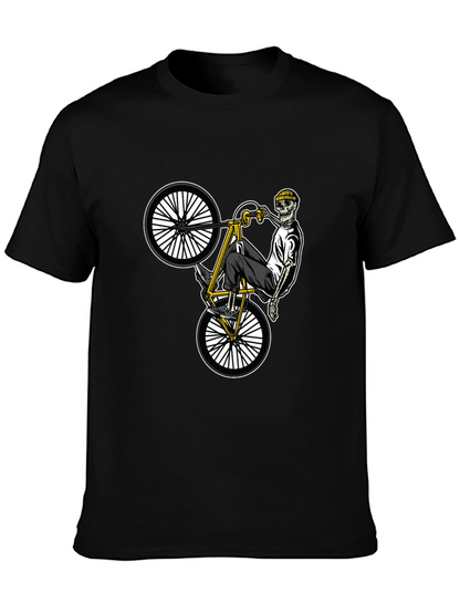 Skeleton Biker T-Shirt - Black