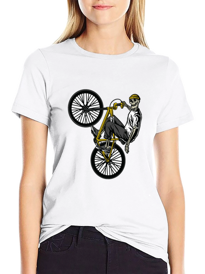 Skeleton Biker T-Shirt - Black