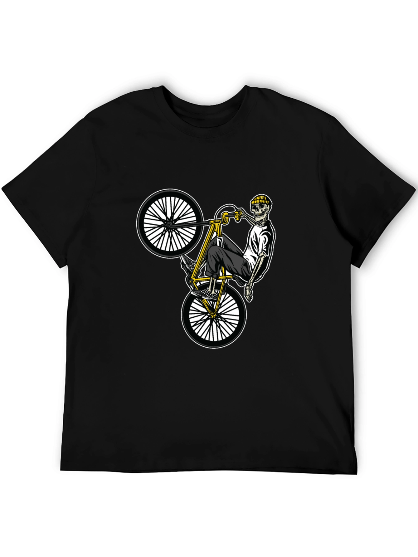 Skeleton Biker T-Shirt - Black