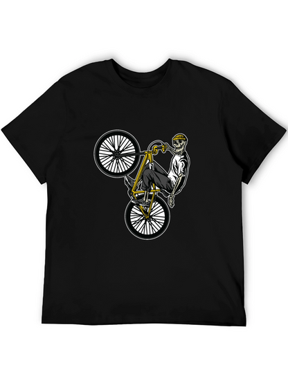Skeleton Biker T-Shirt - Black