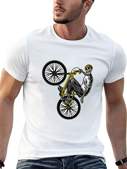 Skeleton Biker T-Shirt - Black