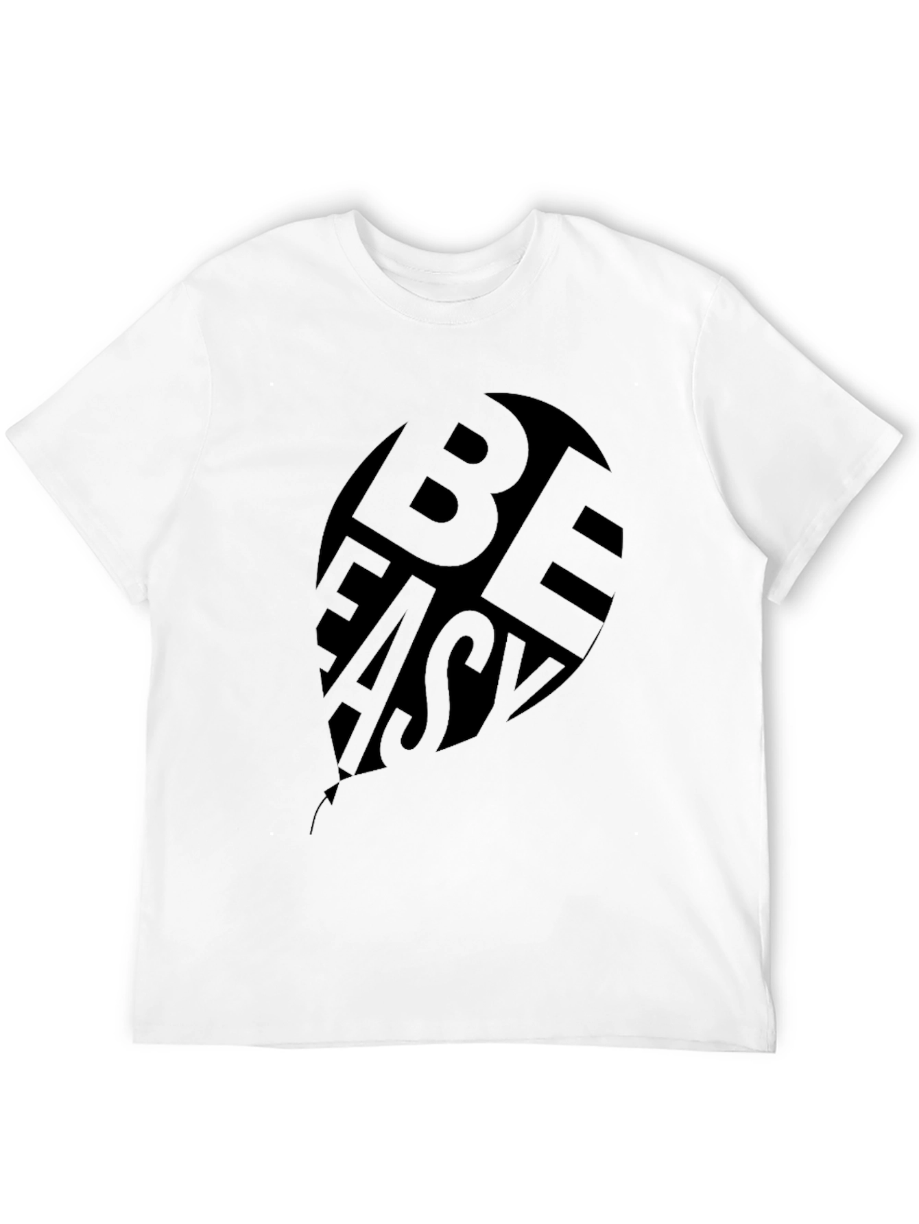 Be Easy Black Graphic Print T-Shirt