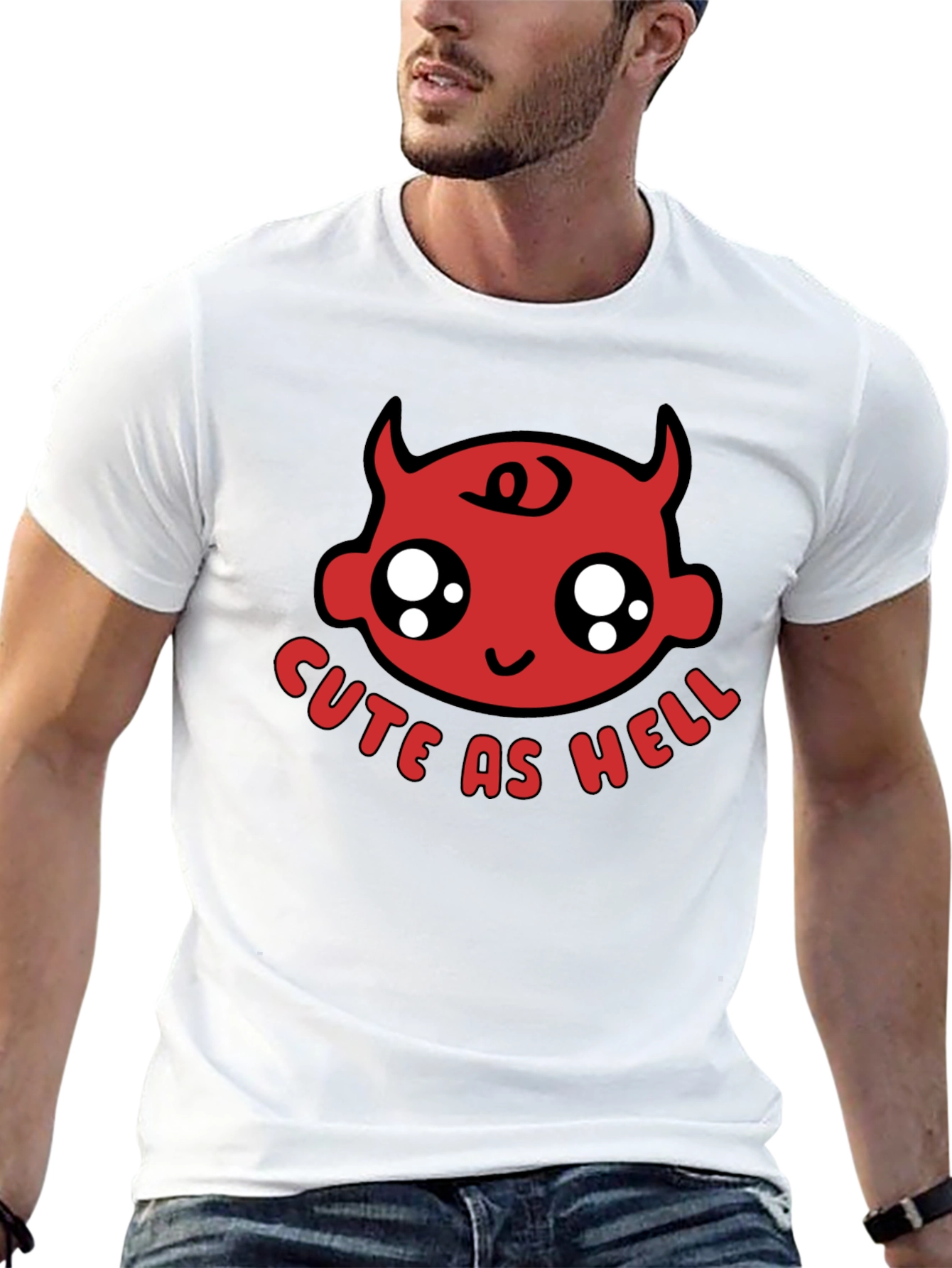 Cute as Hell Devil Baby Black T-Shirt