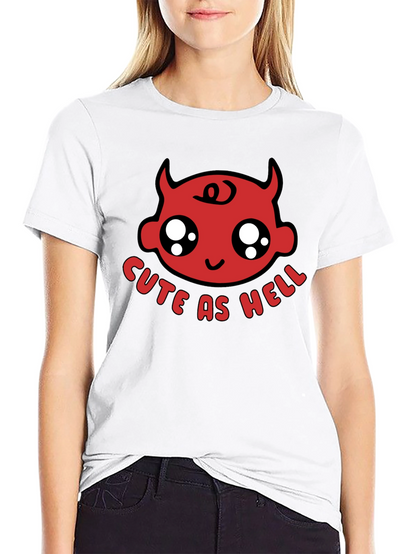 Cute as Hell Devil Baby Black T-Shirt