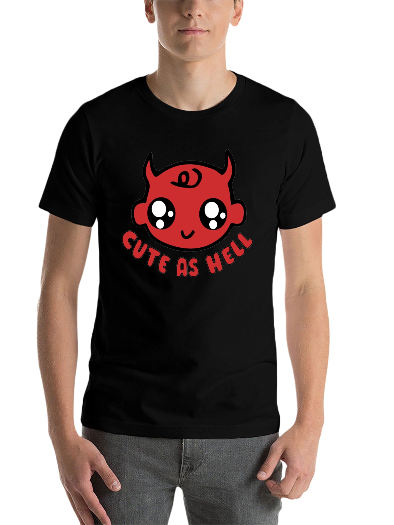 Cute as Hell Devil Baby Black T-Shirt