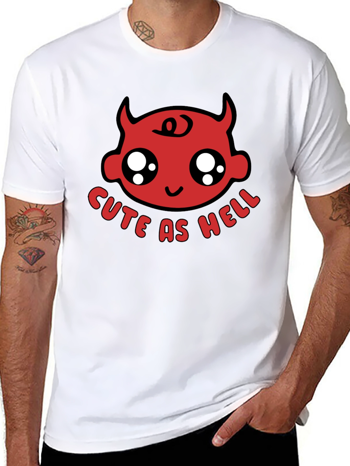 Cute as Hell Devil Baby Black T-Shirt