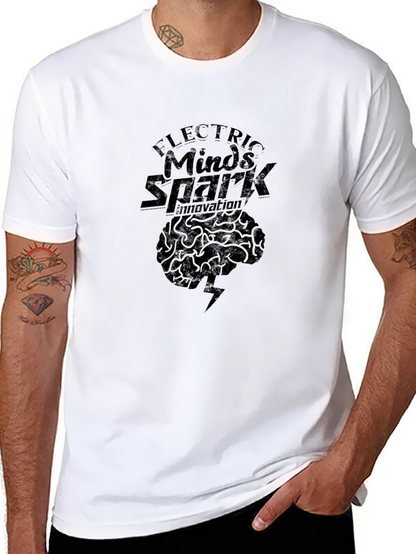 Electric Minds Spark Innovation Black T-Shirt