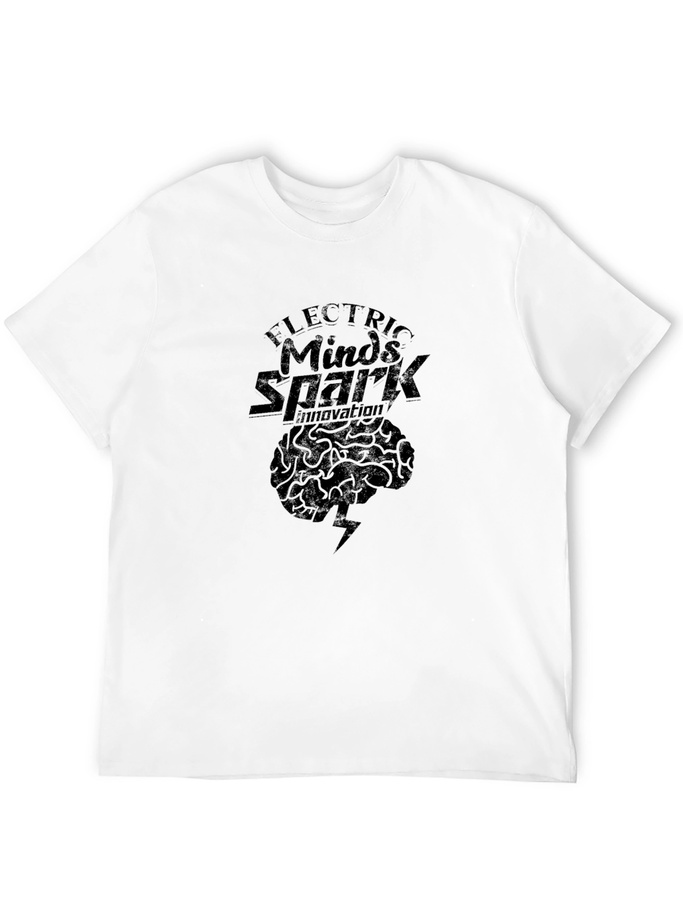 Electric Minds Spark Innovation Black T-Shirt