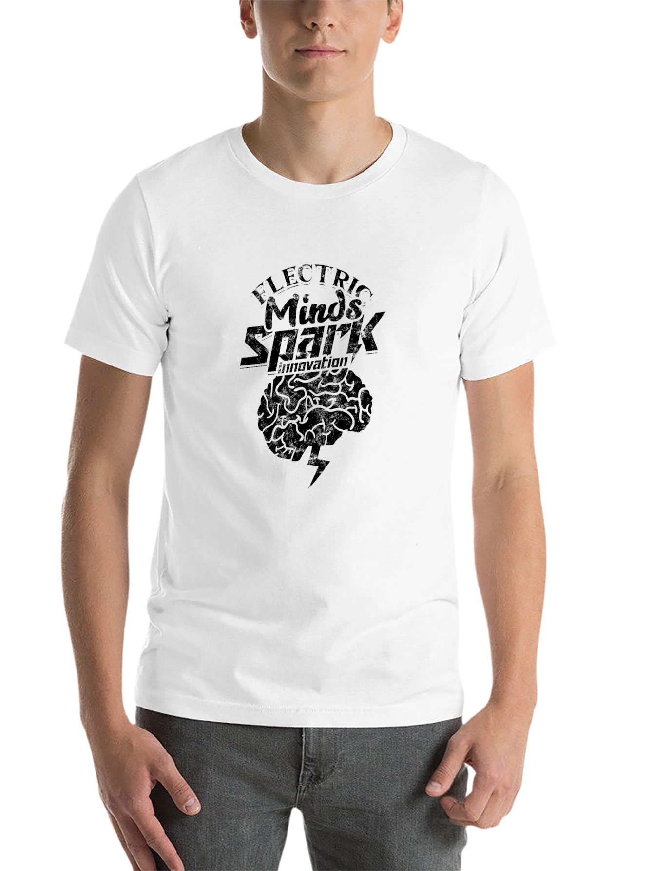 Electric Minds Spark Innovation Black T-Shirt