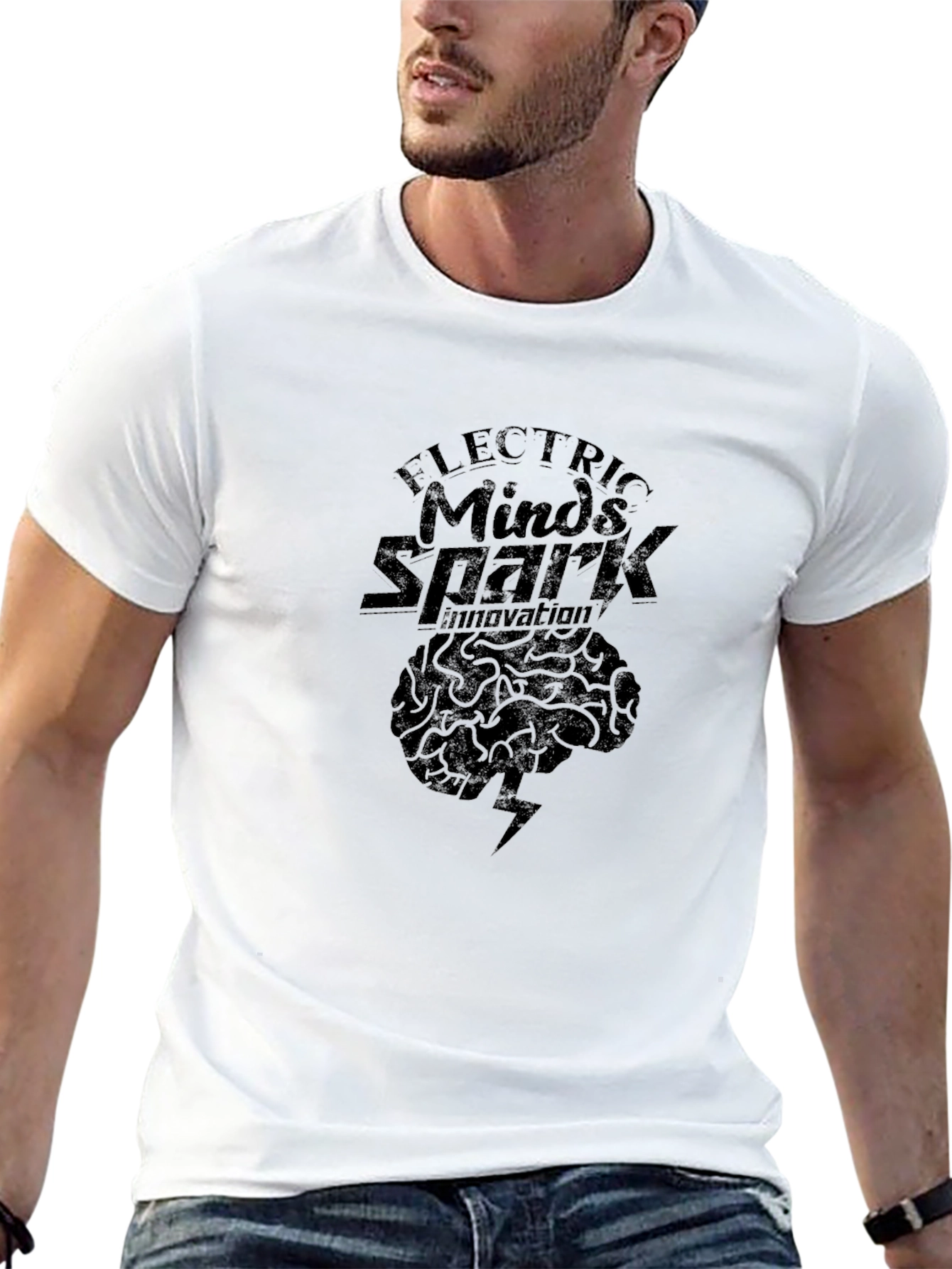 Electric Minds Spark Innovation Black T-Shirt