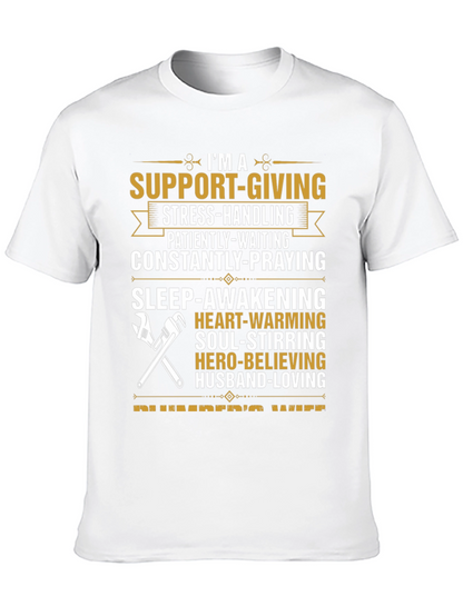 Support-Giving Plumbers Wife T-Shirt