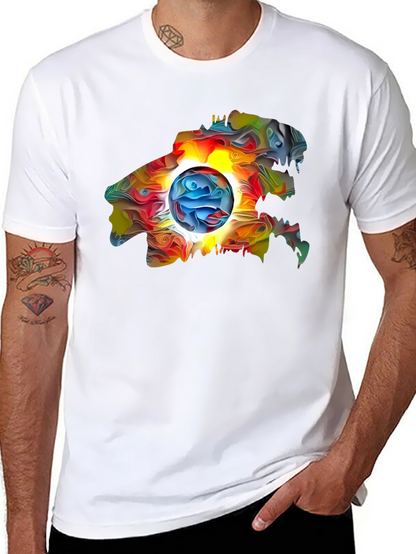 Abstract Art Graphic Black T-Shirt