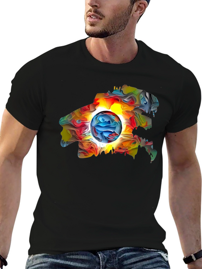 Abstract Art Graphic Black T-Shirt