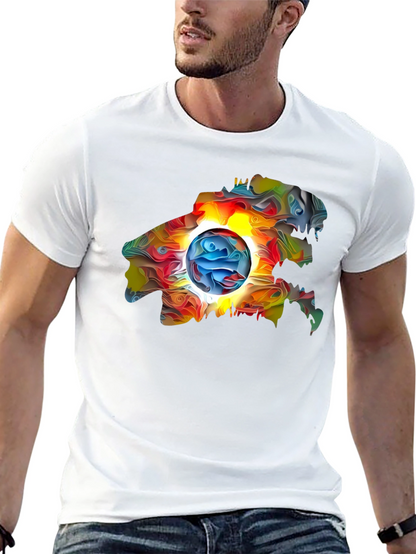 Abstract Art Graphic Black T-Shirt