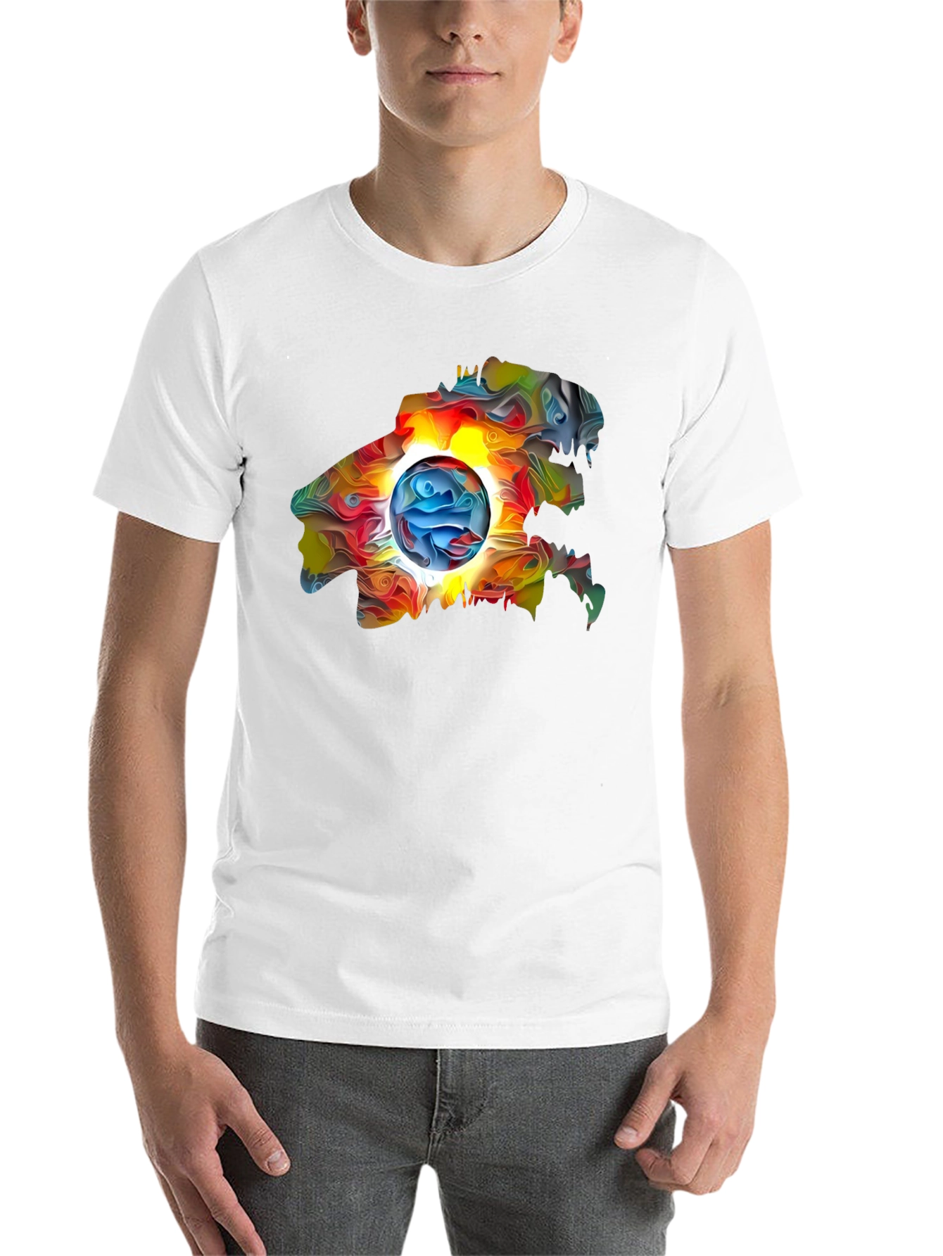 Abstract Art Graphic Black T-Shirt