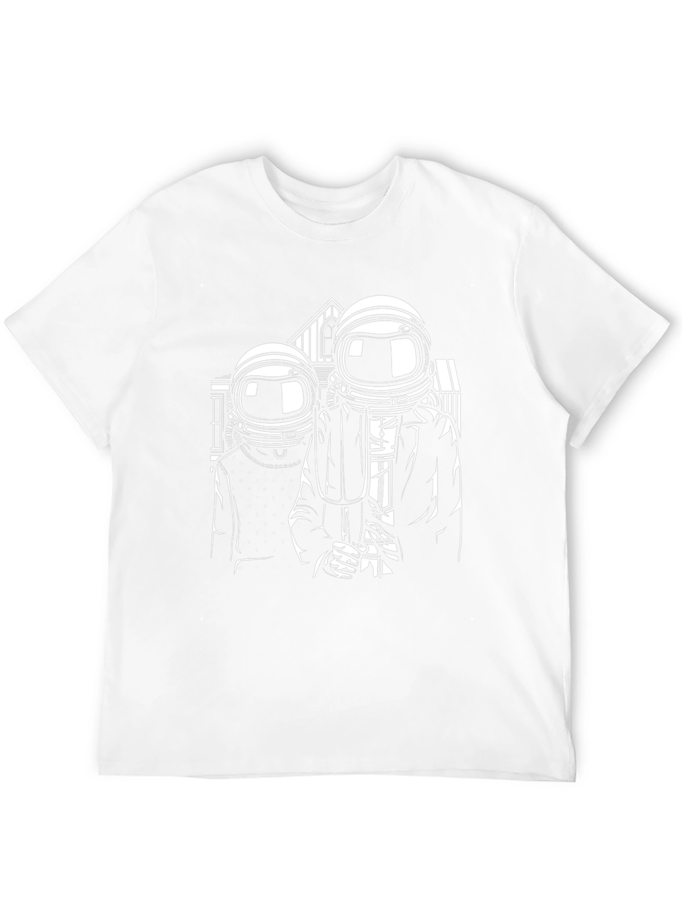 Astronaut American Gothic Black T-Shirt