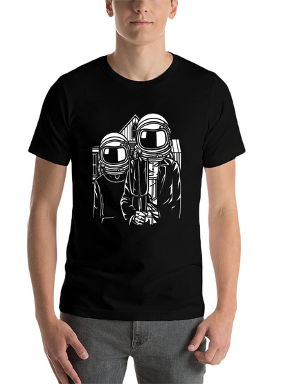 Astronaut American Gothic Black T-Shirt