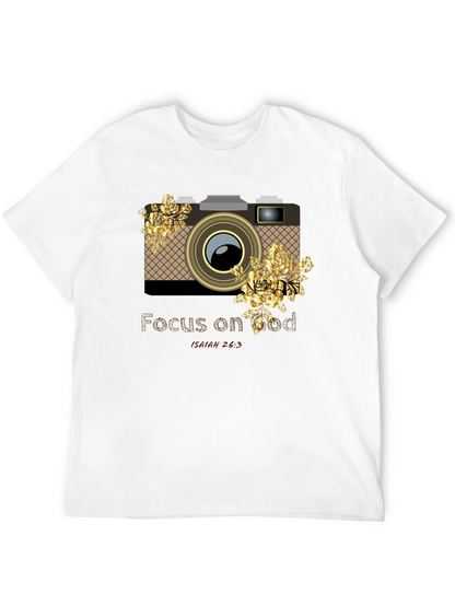 Focus on God Camera Floral Graphic Tee