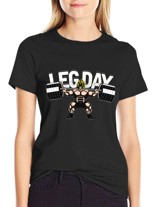 Leg Day Anime T-Shirt - Black