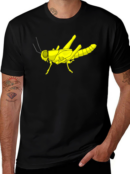 Grasshopper Graphic Tee - Black Cotton T-Shirt